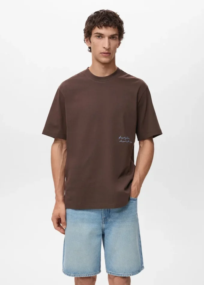 T-shirt avec patch imprimé