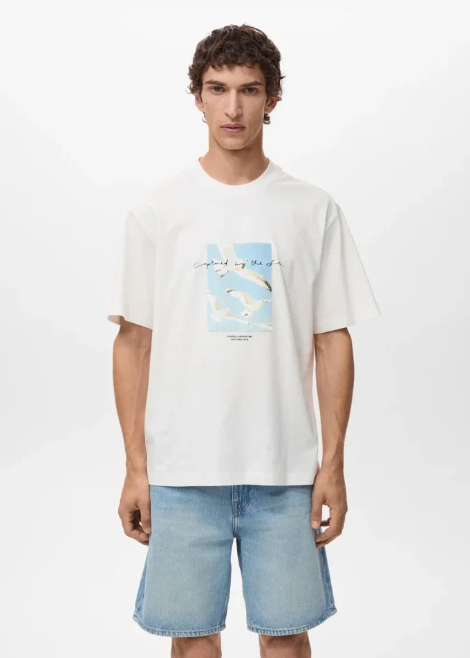 T-shirt avec patch imprimé