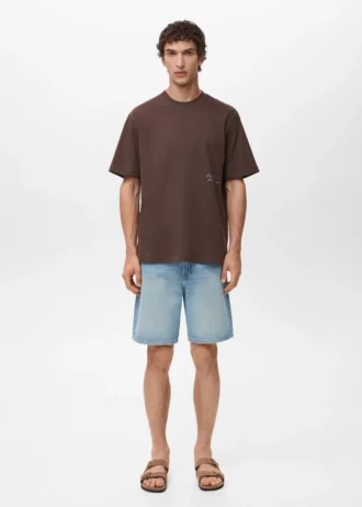 T-shirt avec patch imprimé