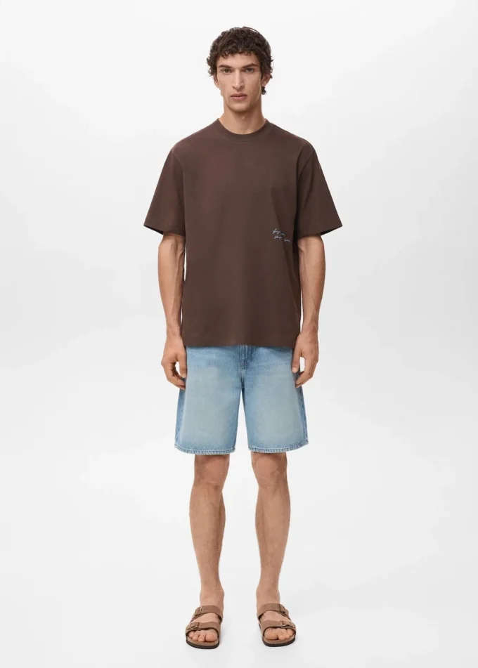 T-shirt avec patch imprimé