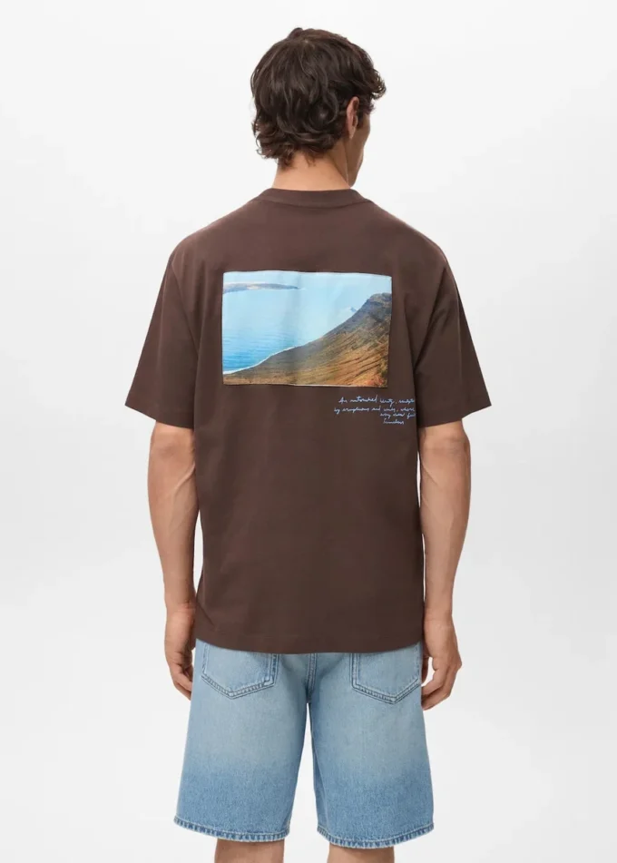 T-shirt avec patch imprimé