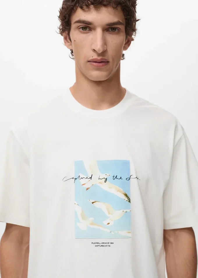 T-shirt avec patch imprimé