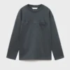 T-shirt avec poche et coutures apparentes