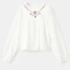 T-shirt brodé de fleurs