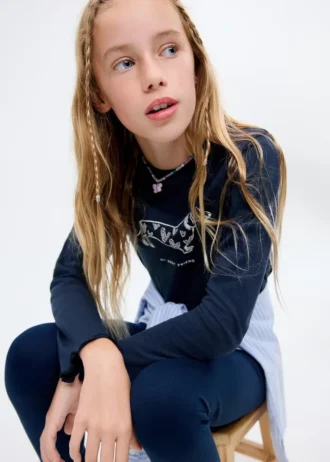 T-shirt brodé de perles
