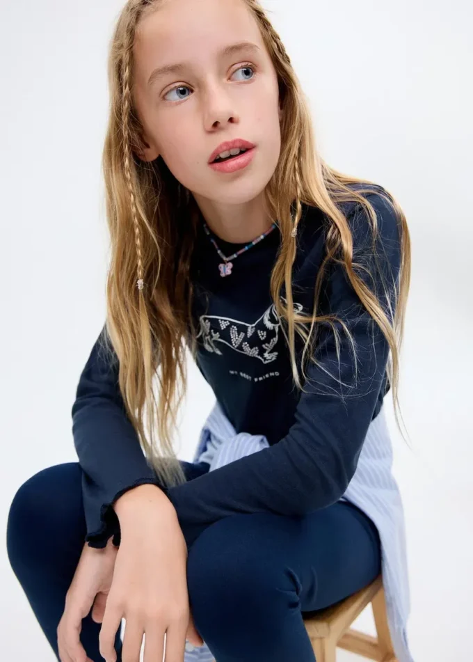 T-shirt brodé de perles