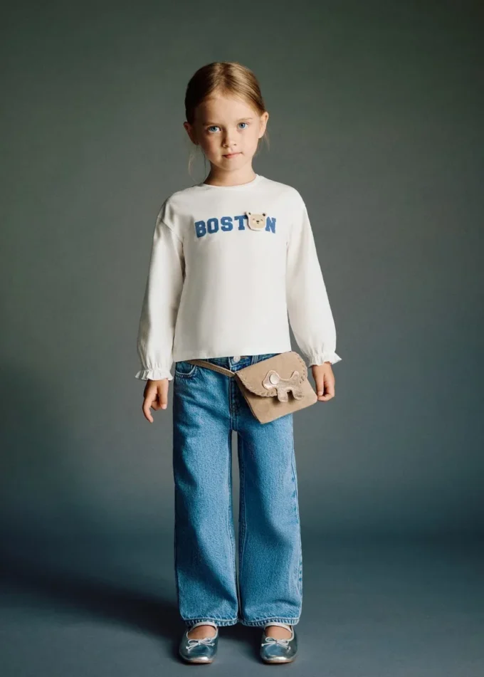 T-shirt brodé en coton pour enfant