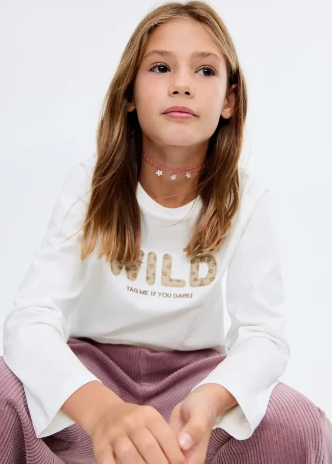 T-shirt brodé léopard