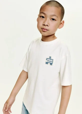 T-shirt brodé texturé