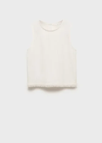 T-shirt brodé texturé