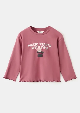 T-shirt brodé texturé