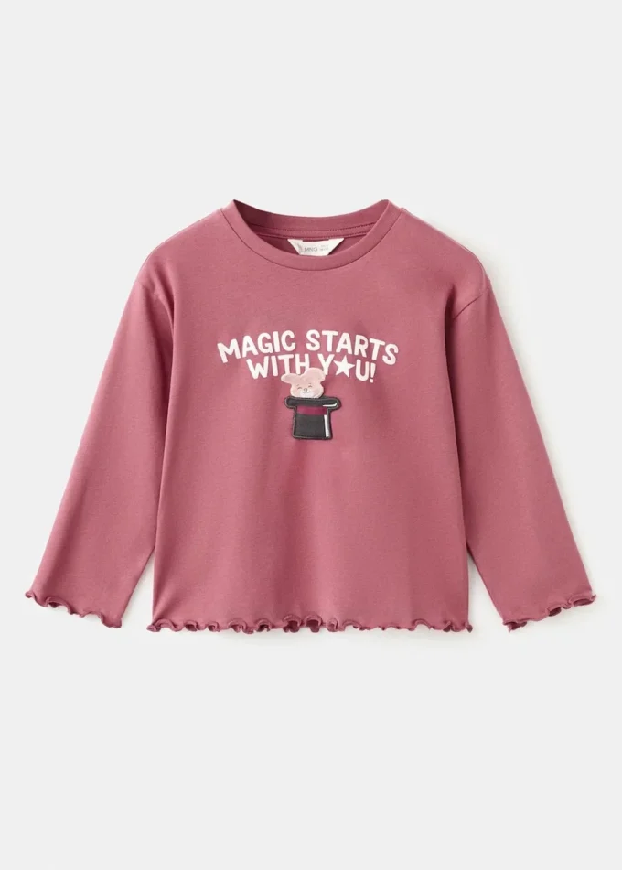 T-shirt brodé texturé