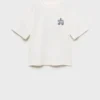 T-shirt brodé texturé