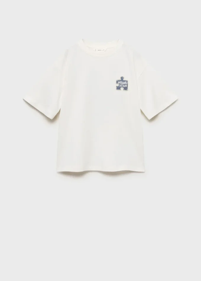 T-shirt brodé texturé