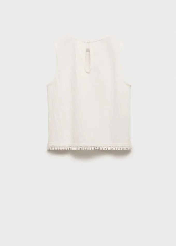 T-shirt brodé texturé