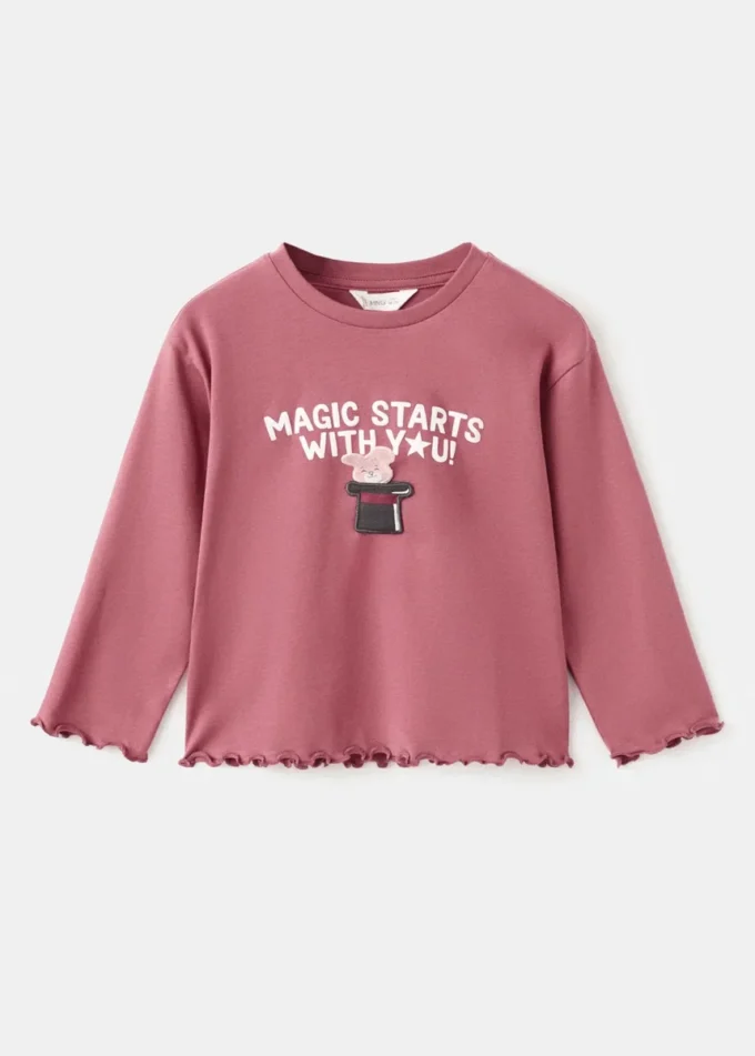 T-shirt brodé texturé