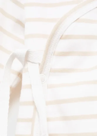 T-shirt cache-cœur à rayures