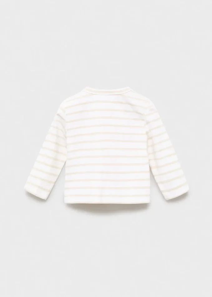T-shirt cache-cœur à rayures