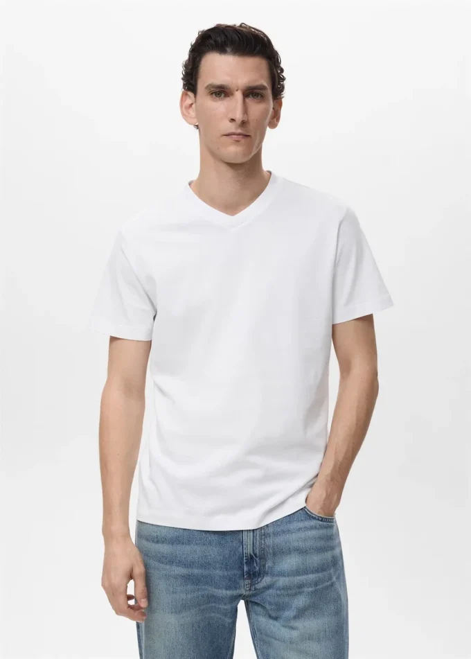 T-shirt à col en V