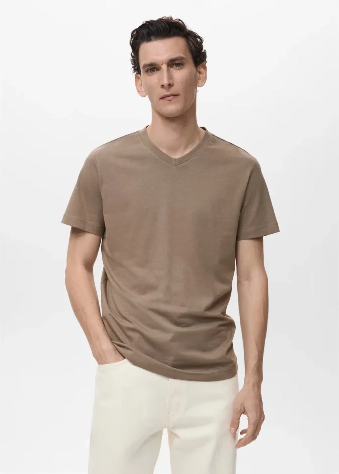 T-shirt à col en V