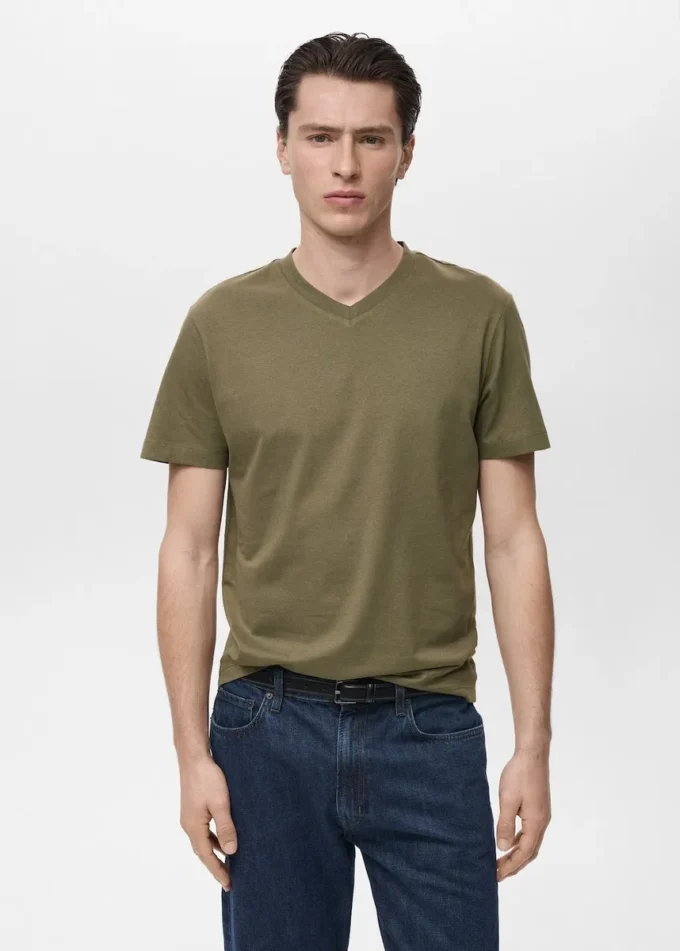 T-shirt à col en V