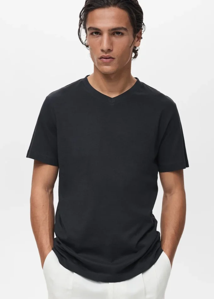 T-shirt à col en V