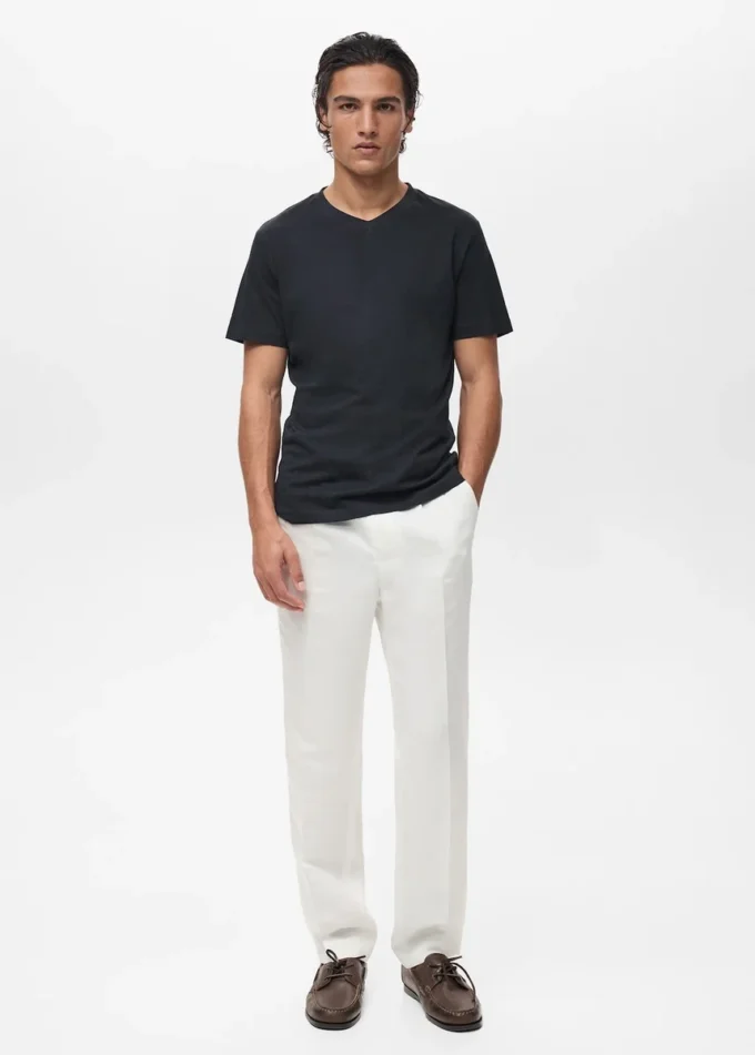 T-shirt à col en V