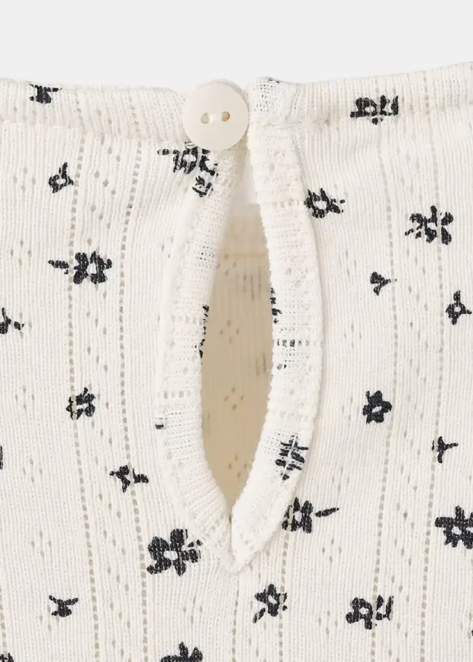 T-shirt côtelé à motif floral T-shirt côtelé à motif floral