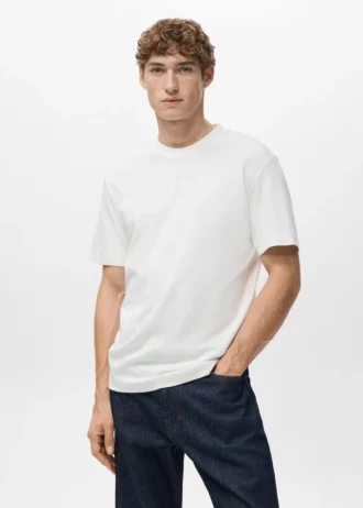 T-shirt de poids moyen et coupe classique