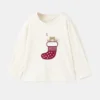 T-shirt en coton avec ours brodé