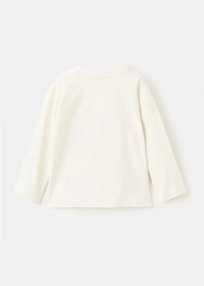 T-shirt en coton avec ours brodé
