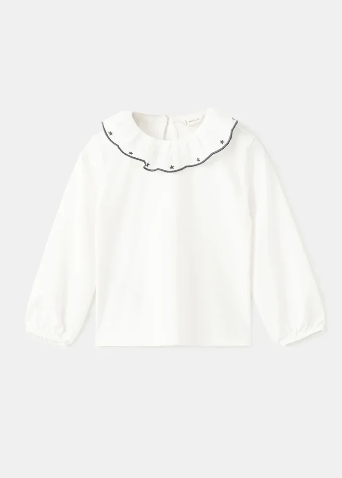 T-shirt en coton avec étoiles brodées