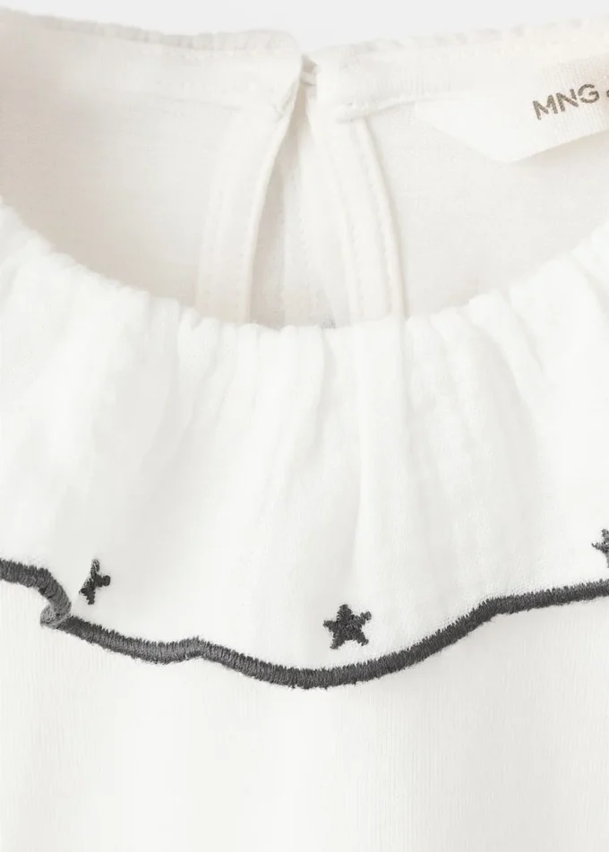 T-shirt en coton avec étoiles brodées