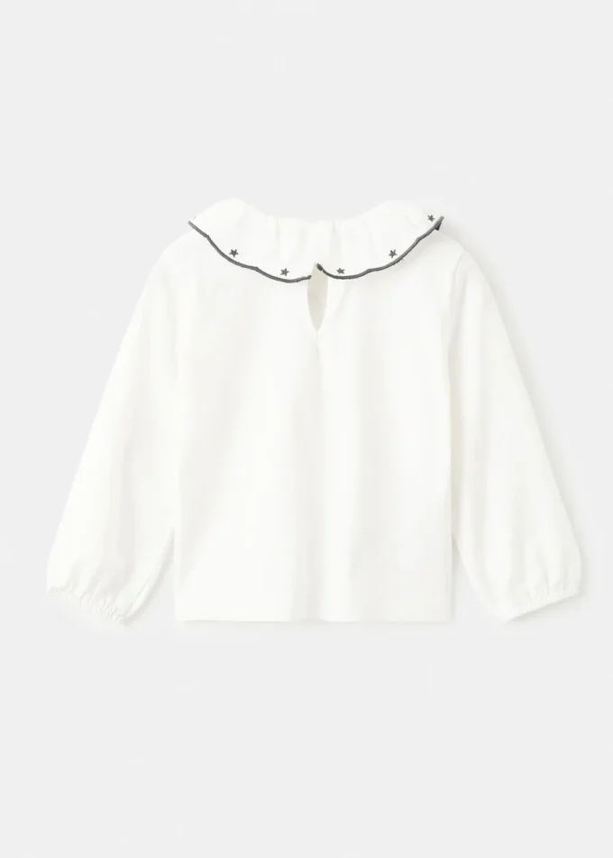 T-shirt en coton avec étoiles brodées