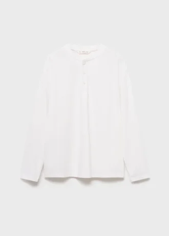 T-shirt en coton boutonné