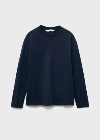 T-shirt en coton boutonné
