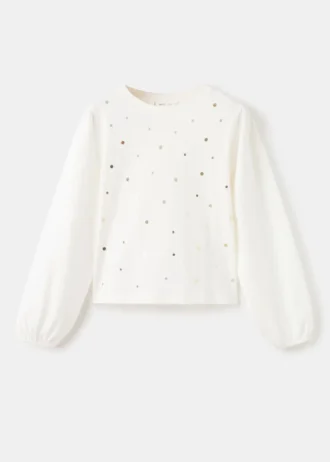 T-shirt en coton brillant
