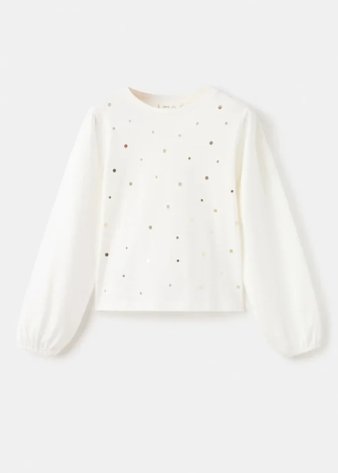 T-shirt en coton brillant