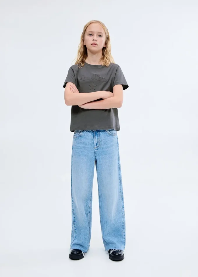 T-shirt en coton brodé