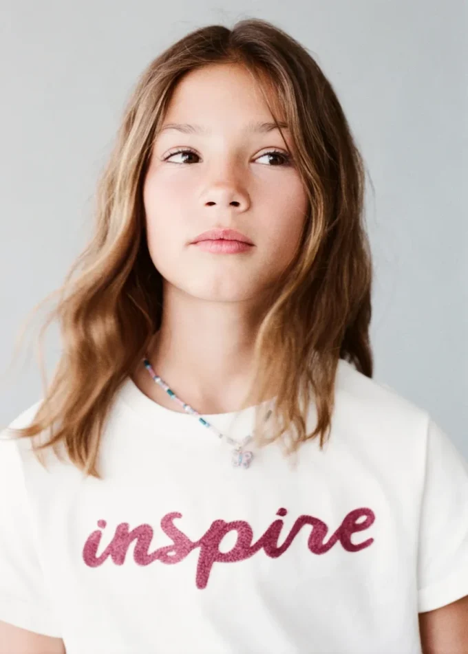 T-shirt en coton brodé