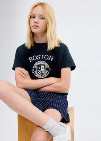 T-shirt en coton brodé
