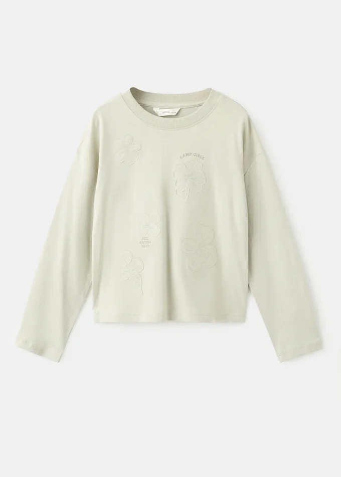 T-shirt en coton brodé