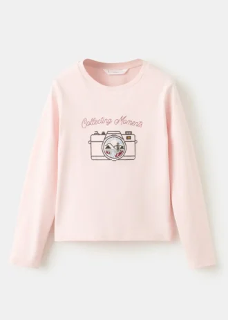 T-shirt en coton brodé