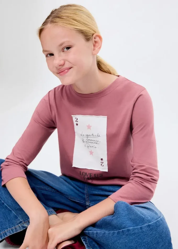 T-shirt en coton brodé