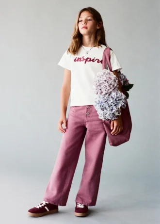 T-shirt en coton brodé
