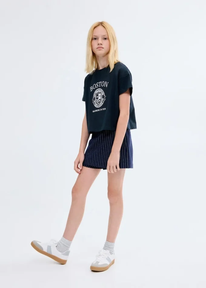 T-shirt en coton brodé