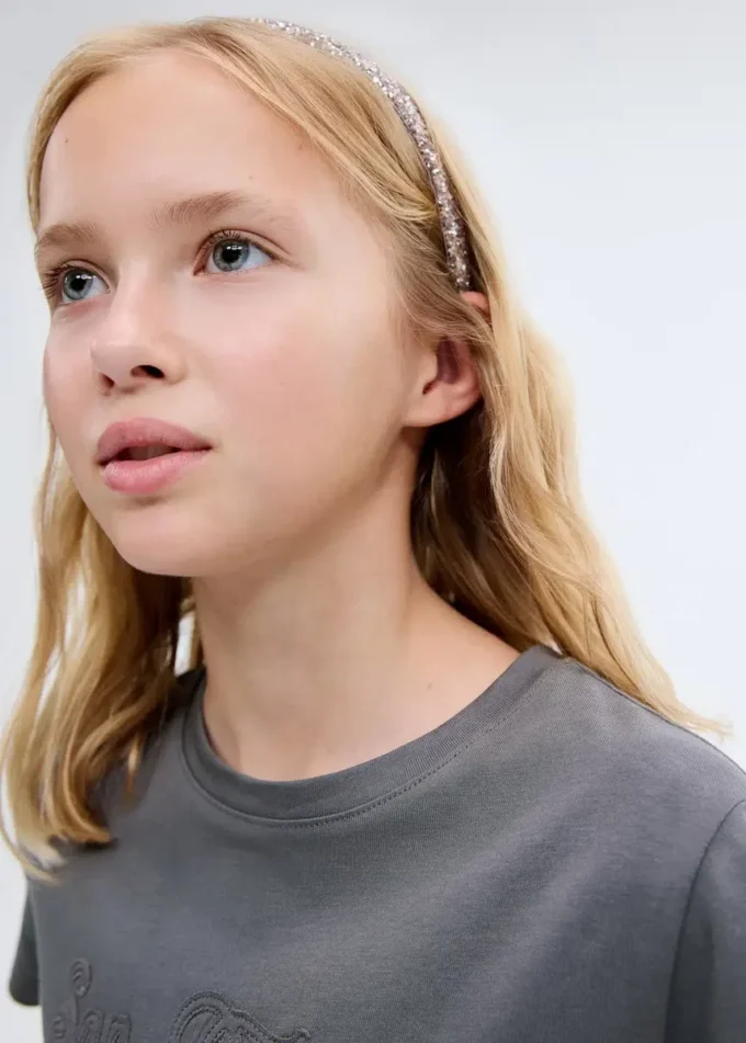 T-shirt en coton brodé
