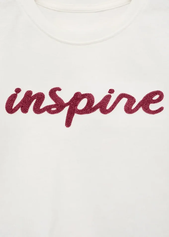 T-shirt en coton brodé