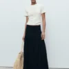 T-shirt en coton brodé de fleurs