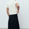T-shirt en coton brodé de fleurs
